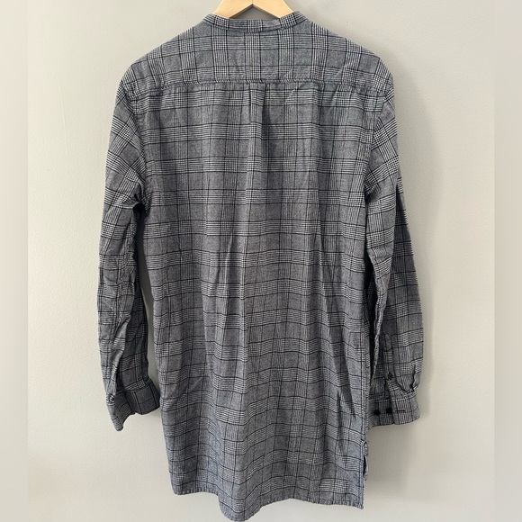 Le 31 by Simon’s Men’s Houndstooth High Collar Button Down Semi-Fit Long Sleeve - Picture 4 of 5